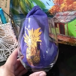 Charming Charlie's stemless wine glass... You're the pineapple of my eye. BNWT